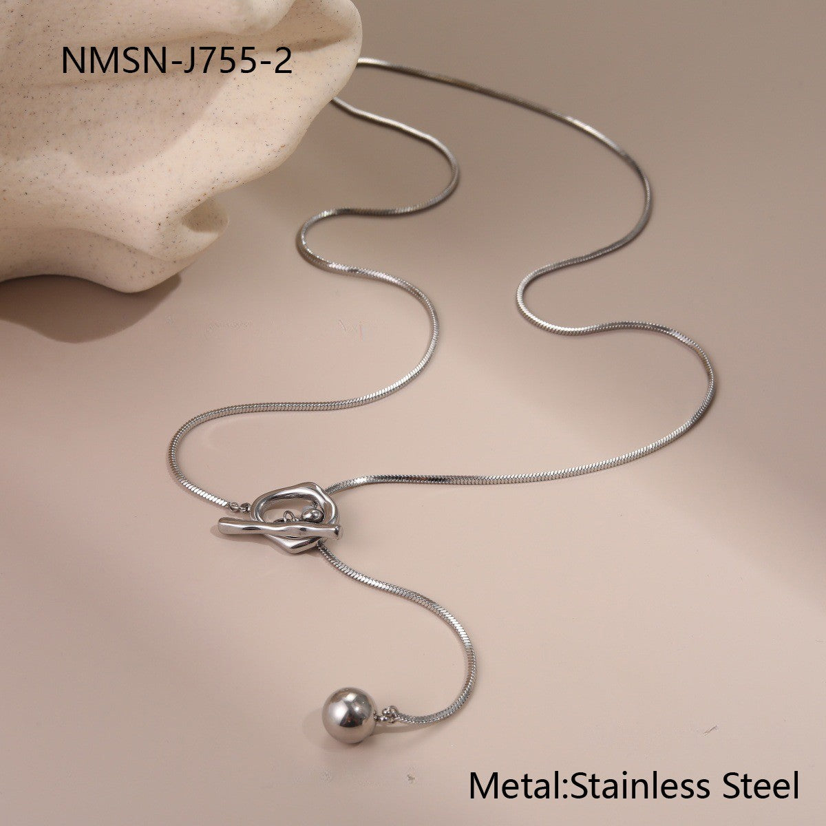 Heart Toggle Y-Chain Necklace