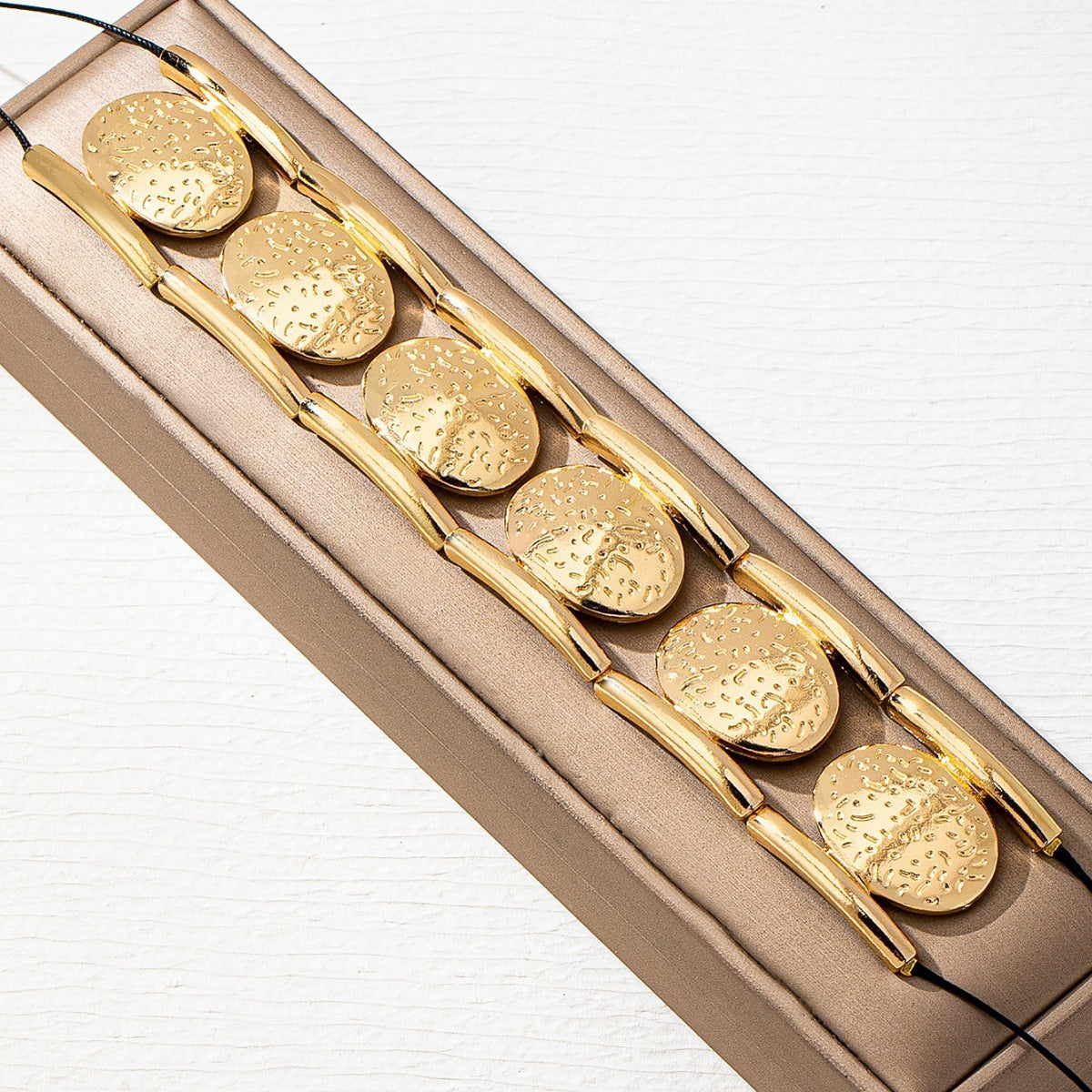 Textured Coin Link Choker