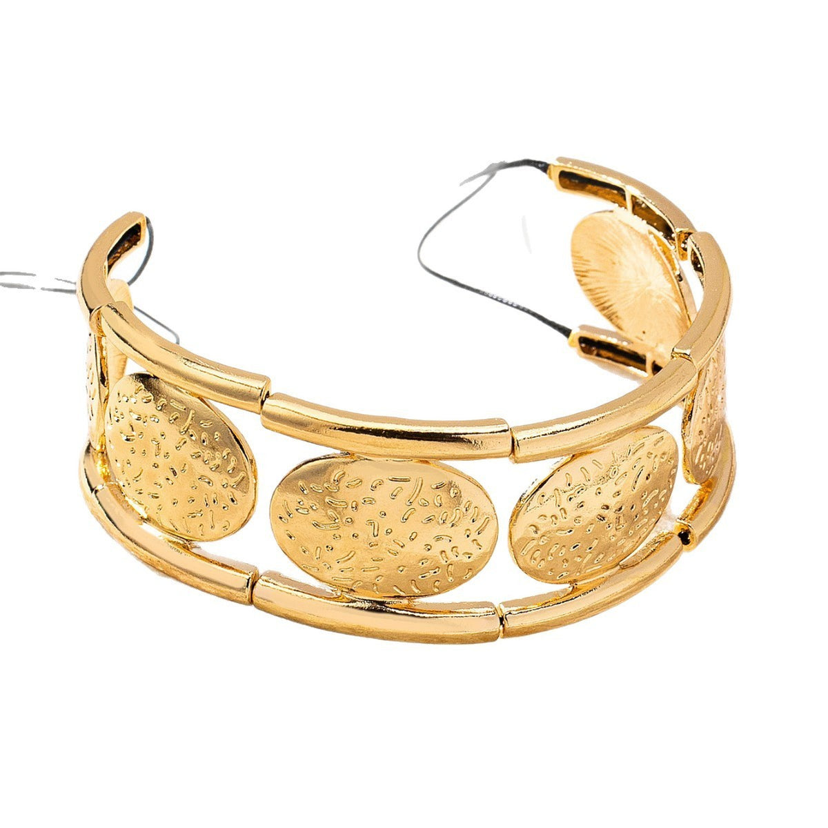 Textured Coin Link Choker