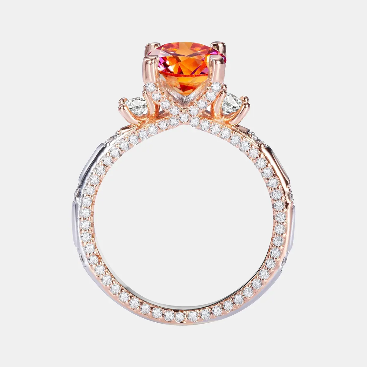 Fine Red Stone Stacked Ring