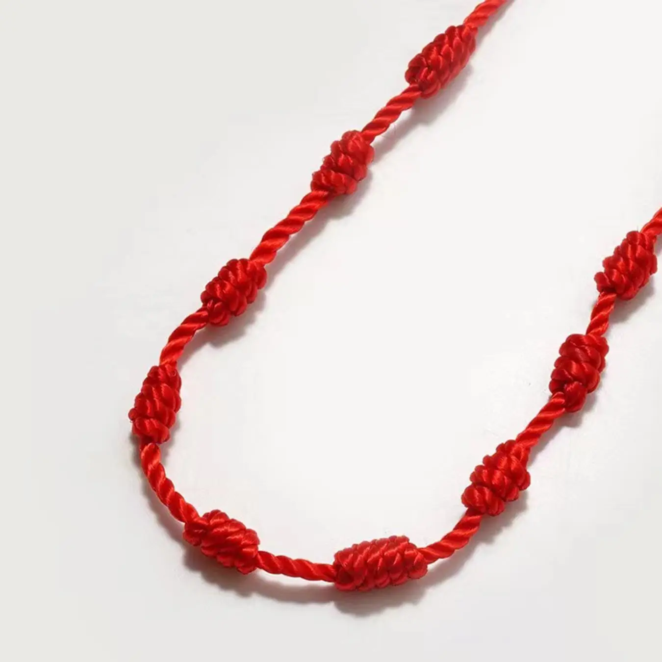 Braided Red Cross Anklet
