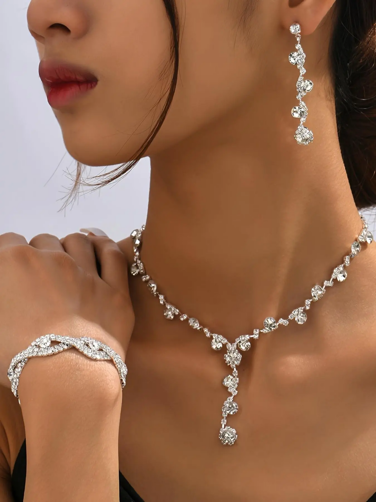 Elegant Rhinestone Jewelry Set