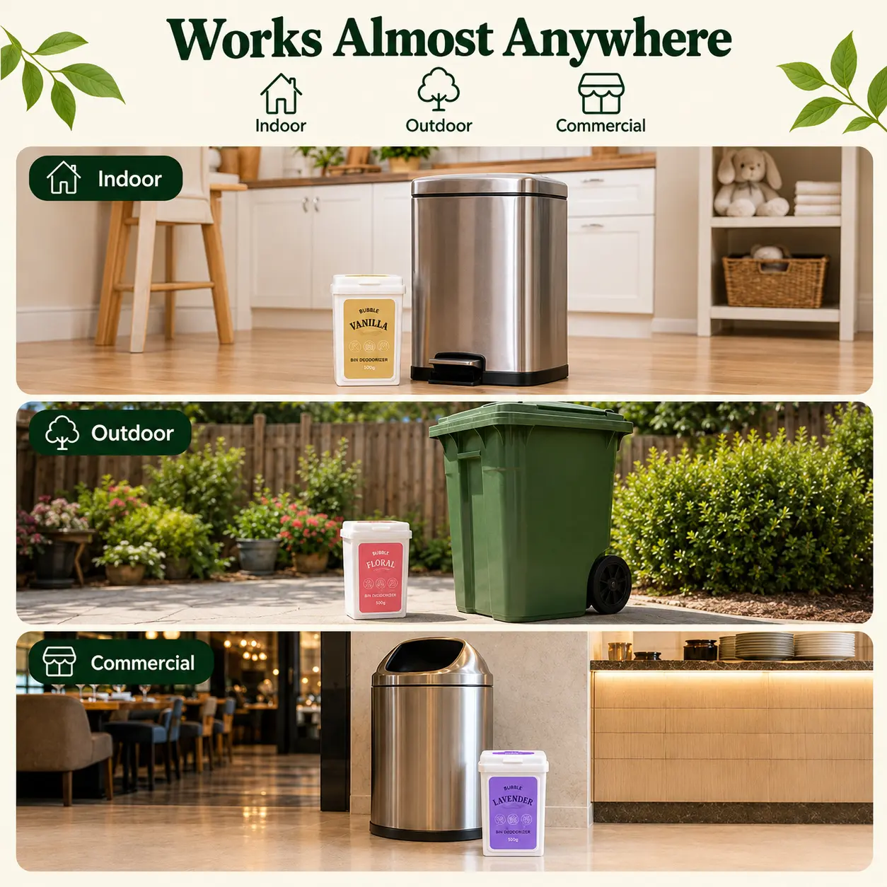 Scented Powder Deodorant - Household Bin Cleaner