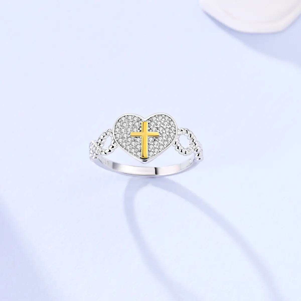 Cross Heart Ring