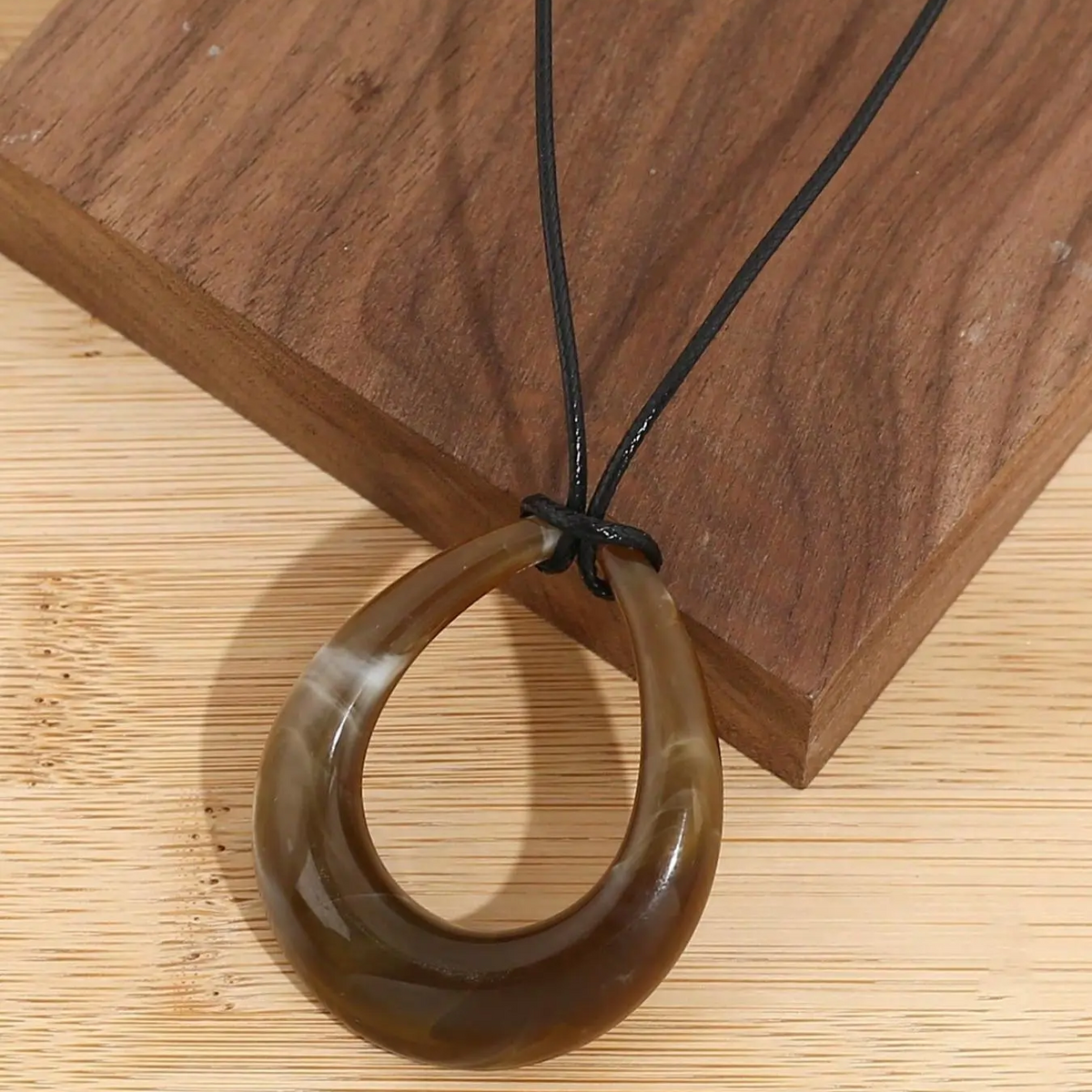 Geometric Open Teardrop Necklace