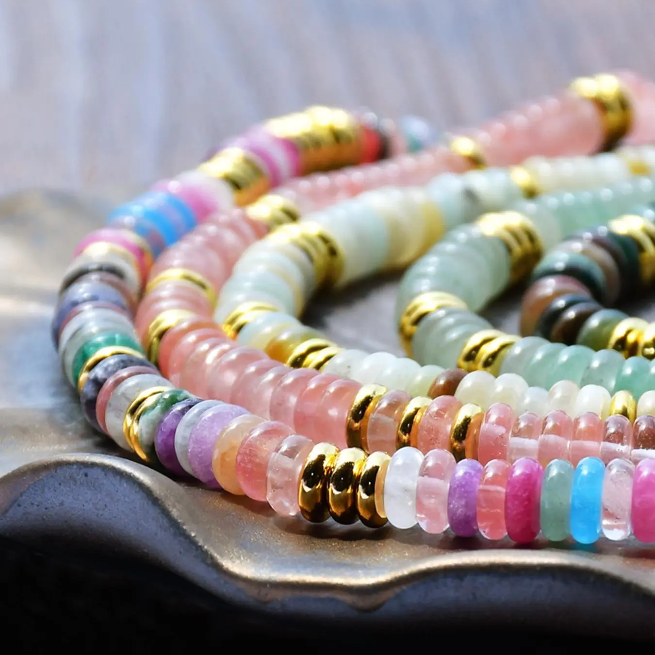 Natural Stone Beaded Necklace