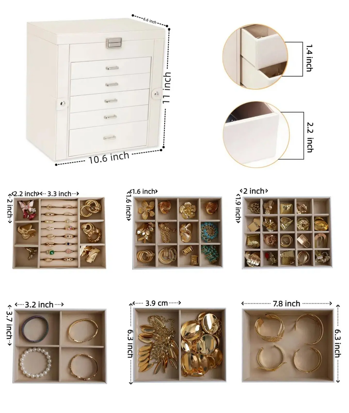 6 Tier Jewelry Box Organizer