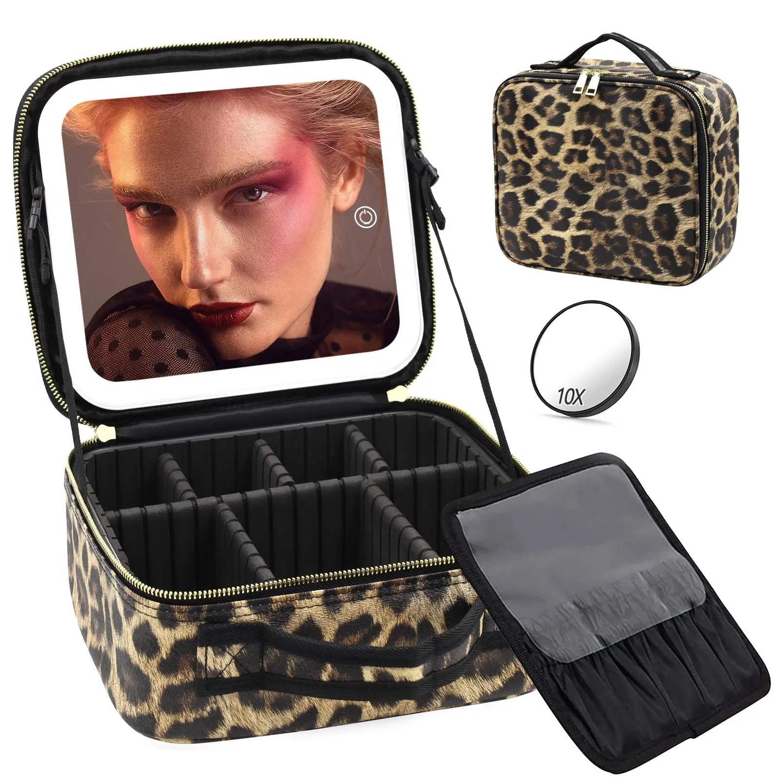 Lighted Makeup Bag Organizer