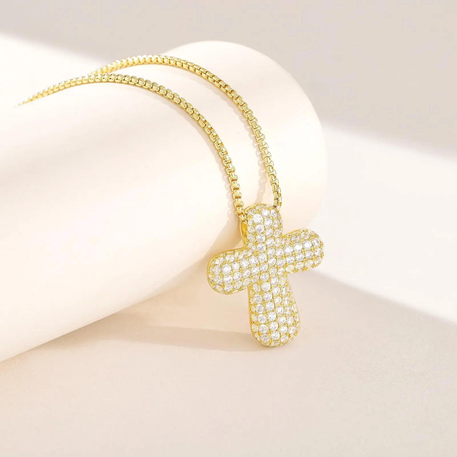 Bubble Cross Necklace