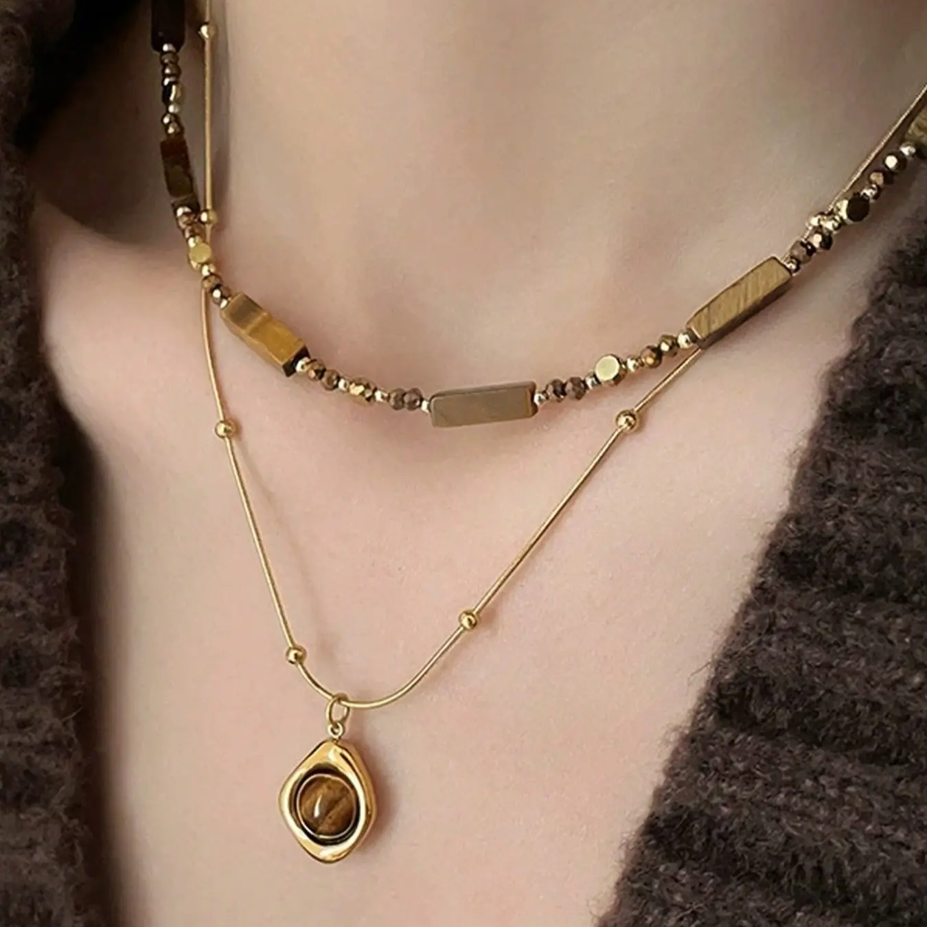 Vintage Stone Necklace