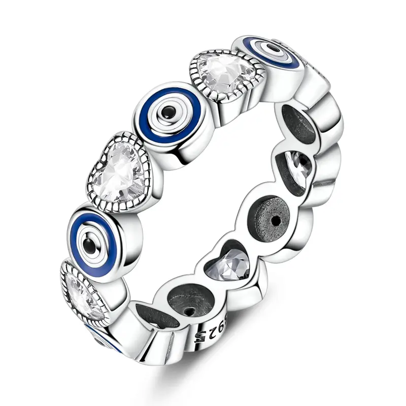 Evil Eye Heart Statement Ring