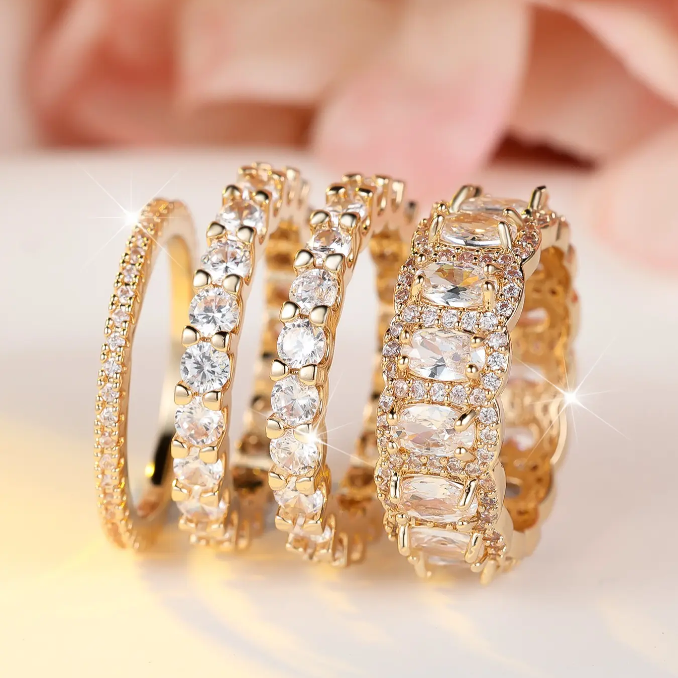 4pc Exquisite Band Rings