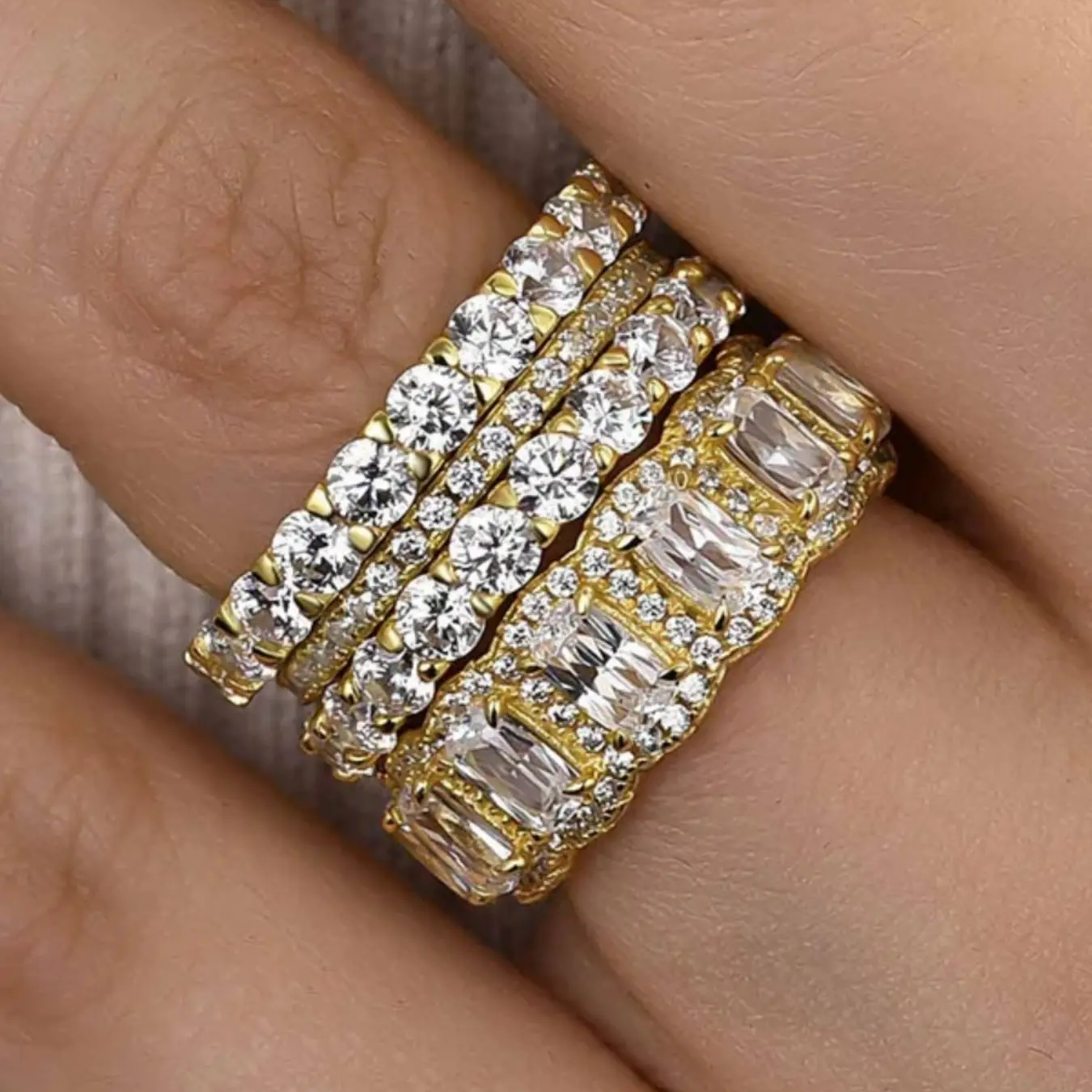 4pc Exquisite Band Rings
