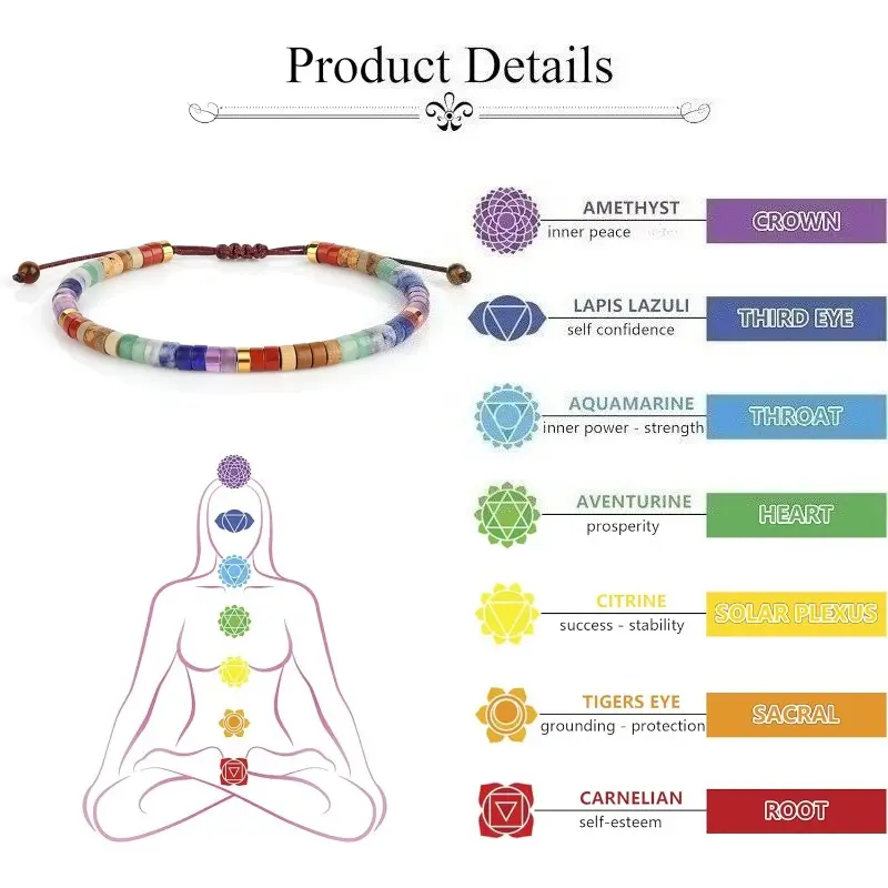 7 Chakra Beaded Bracelet