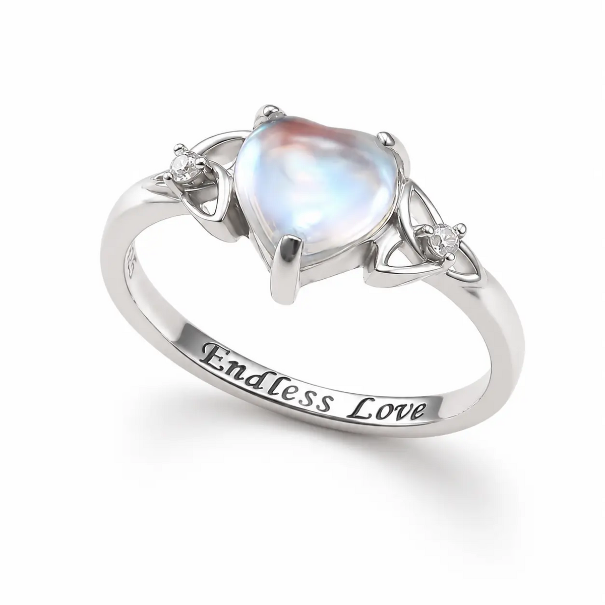 Heart Moonstone Ring