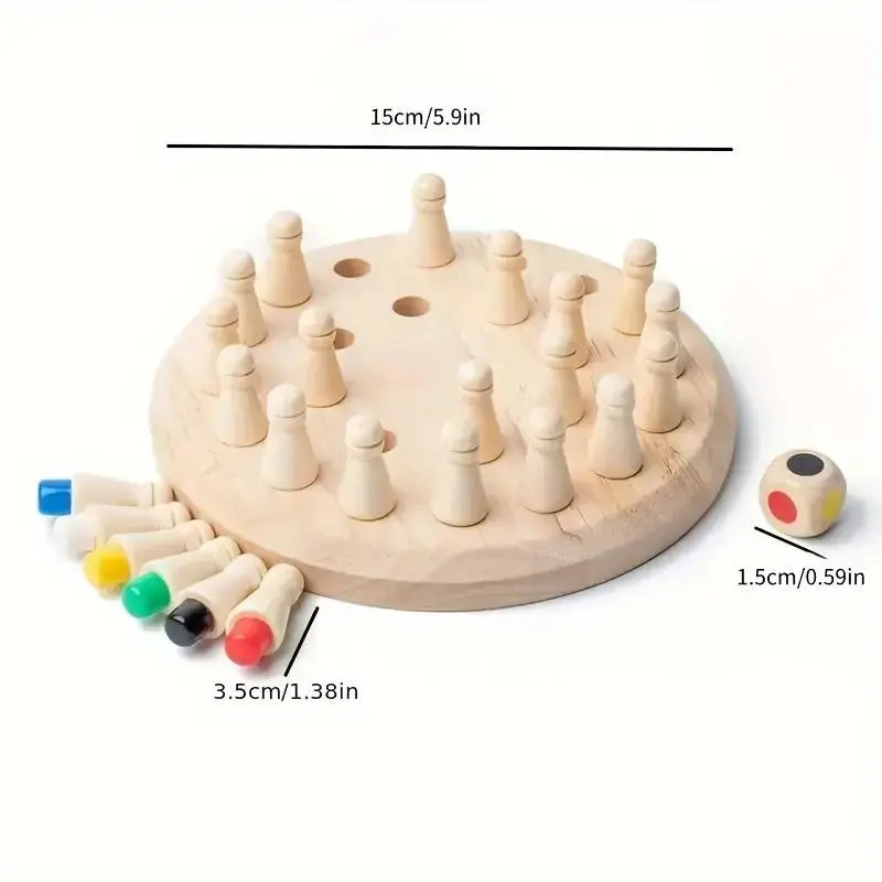 Wooden Memory Chess Puzzle