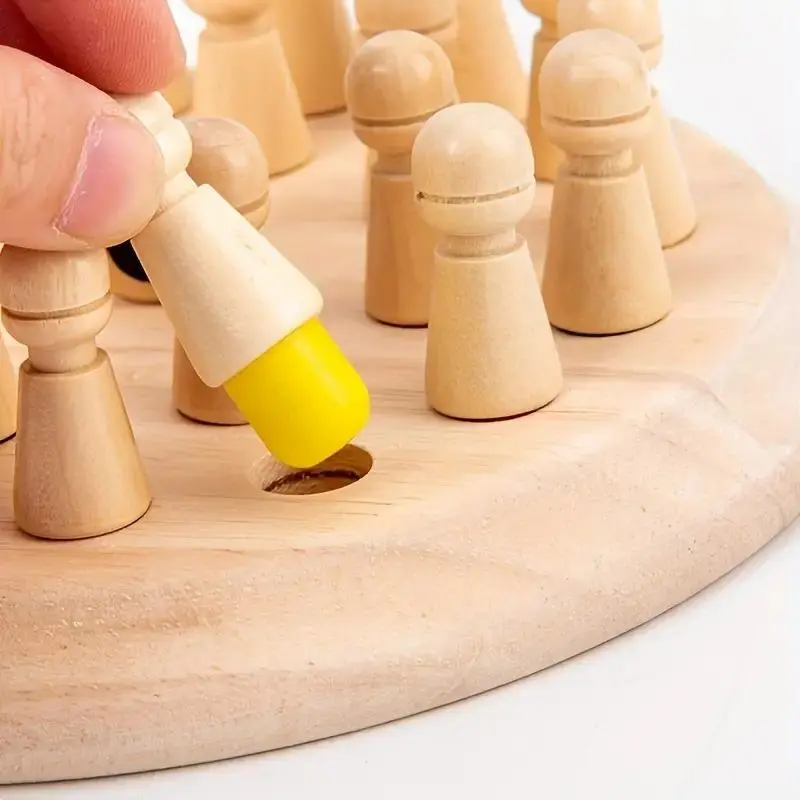 Wooden Memory Chess Puzzle