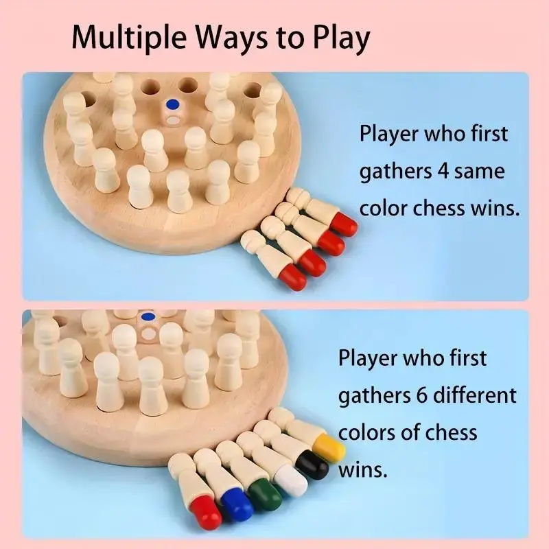 Wooden Memory Chess Puzzle