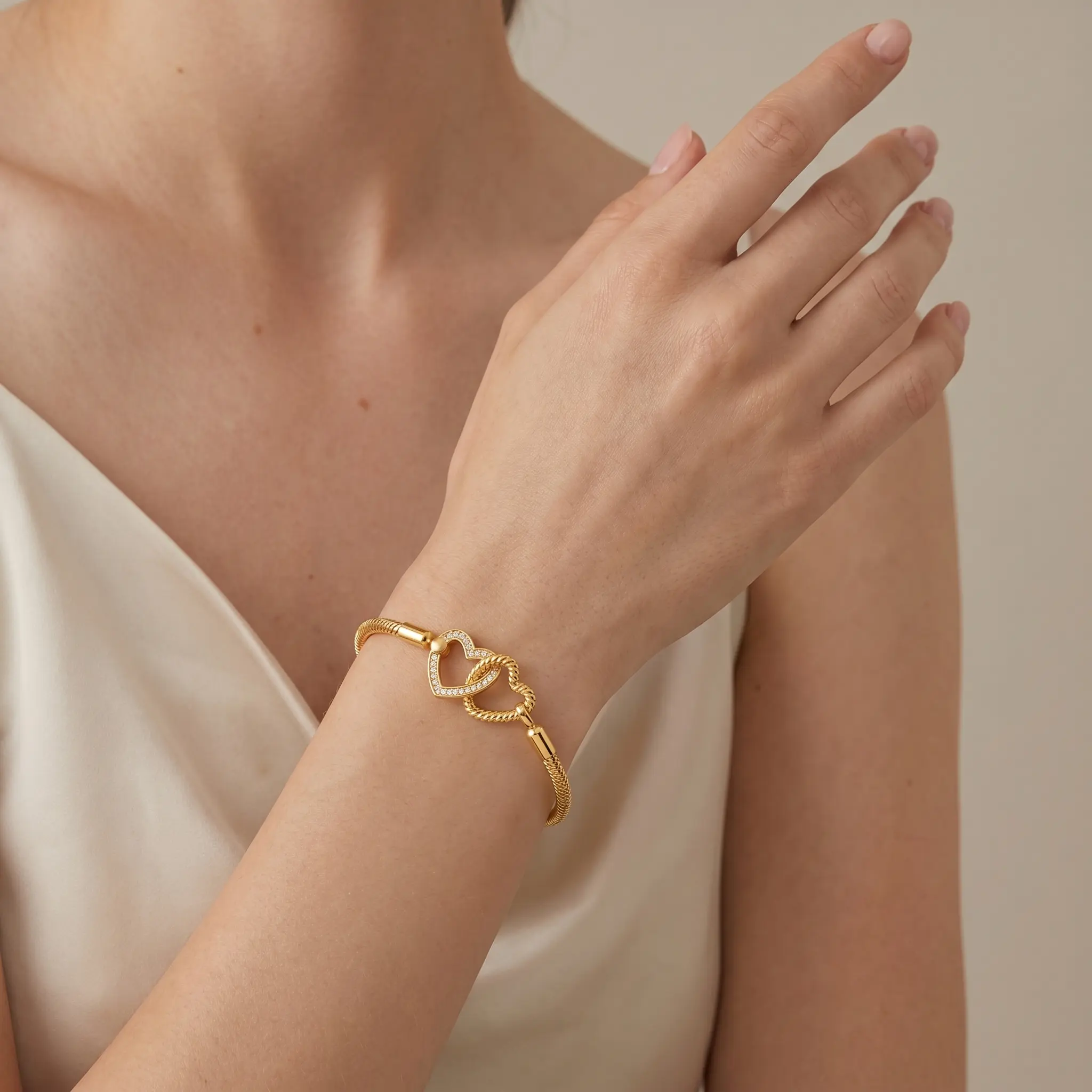 Interlocking Hearts Bracelet
