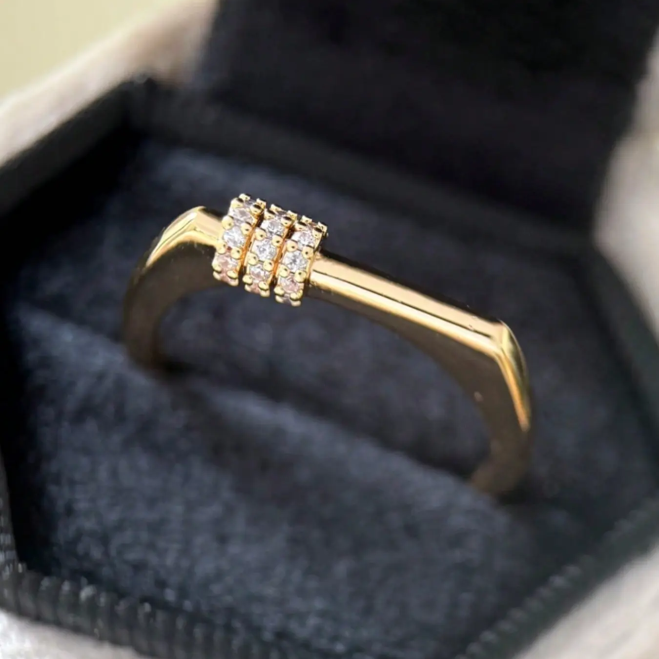 Three Ring Zirconia Ring