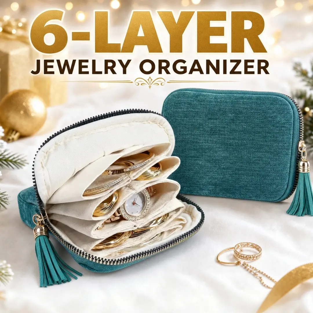 6 Layer Travel Jewelry Bag