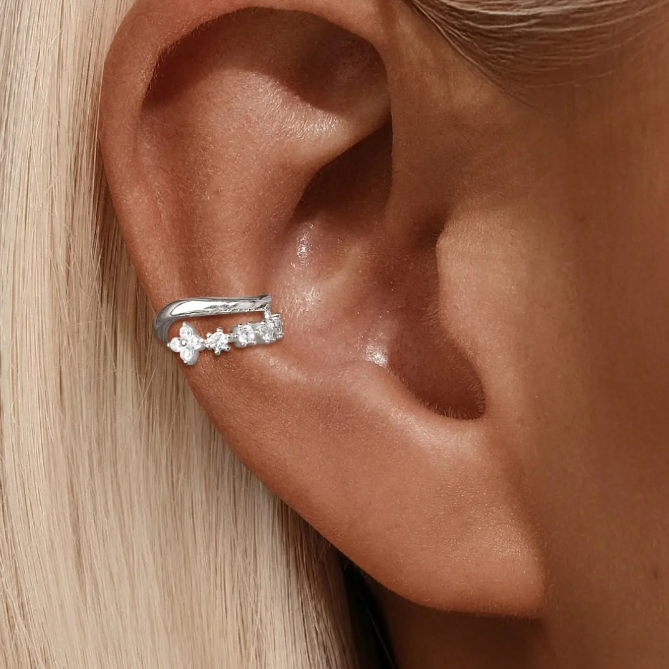 Four Petal Earring Cuff