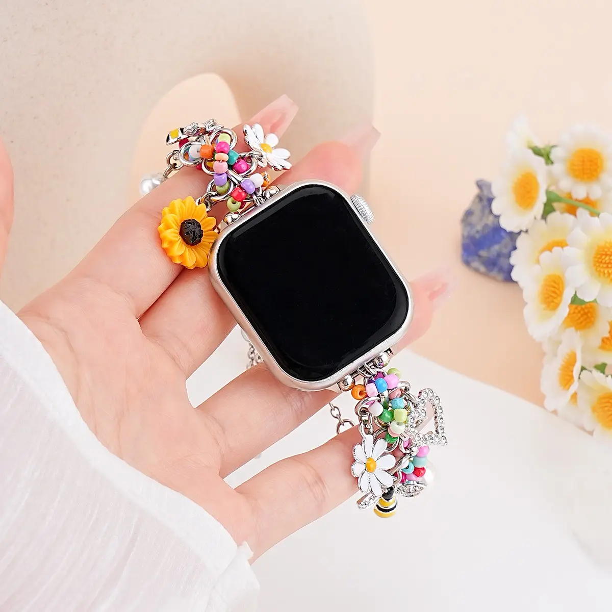 Summertime Beaded Watch Band