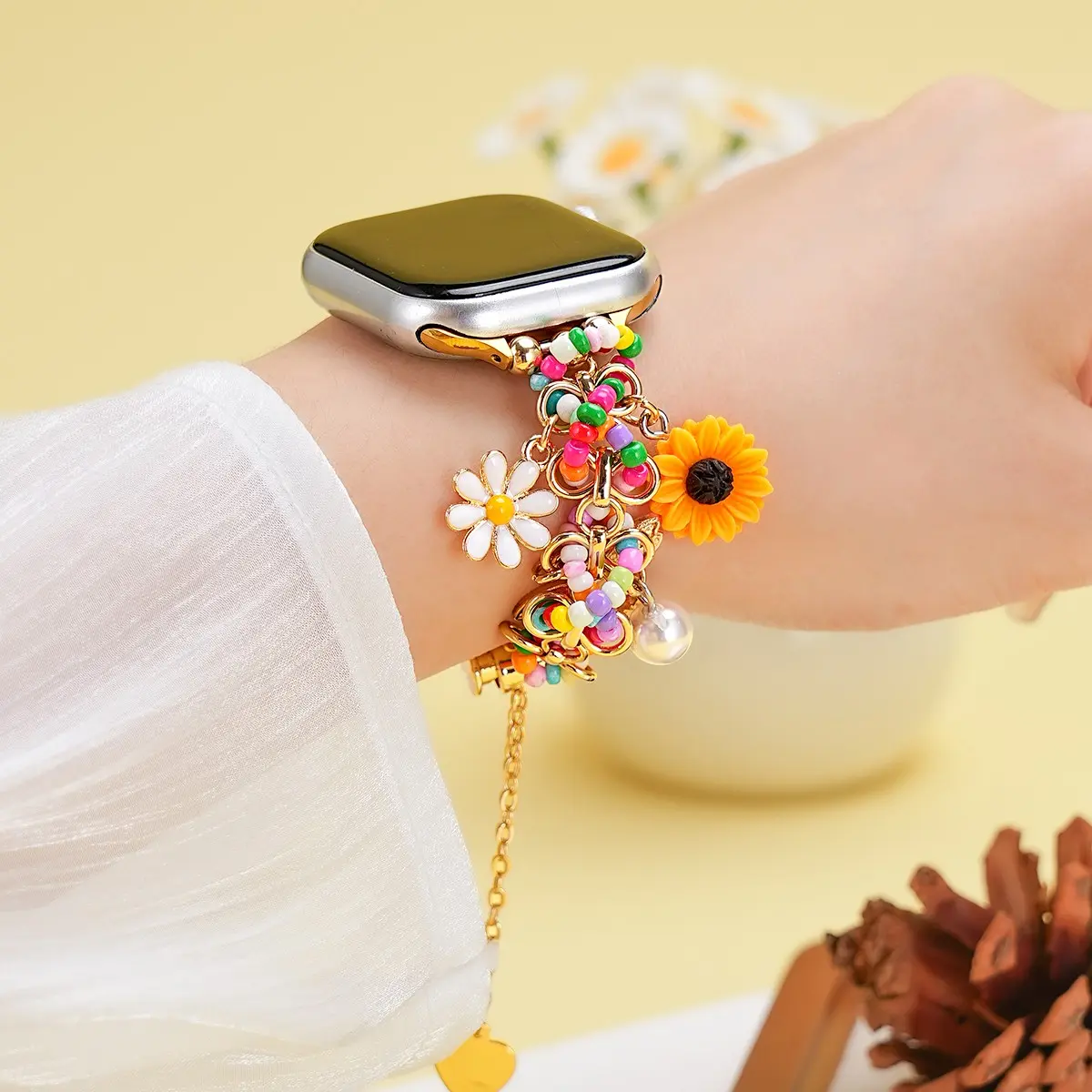 Summertime Beaded Watch Band