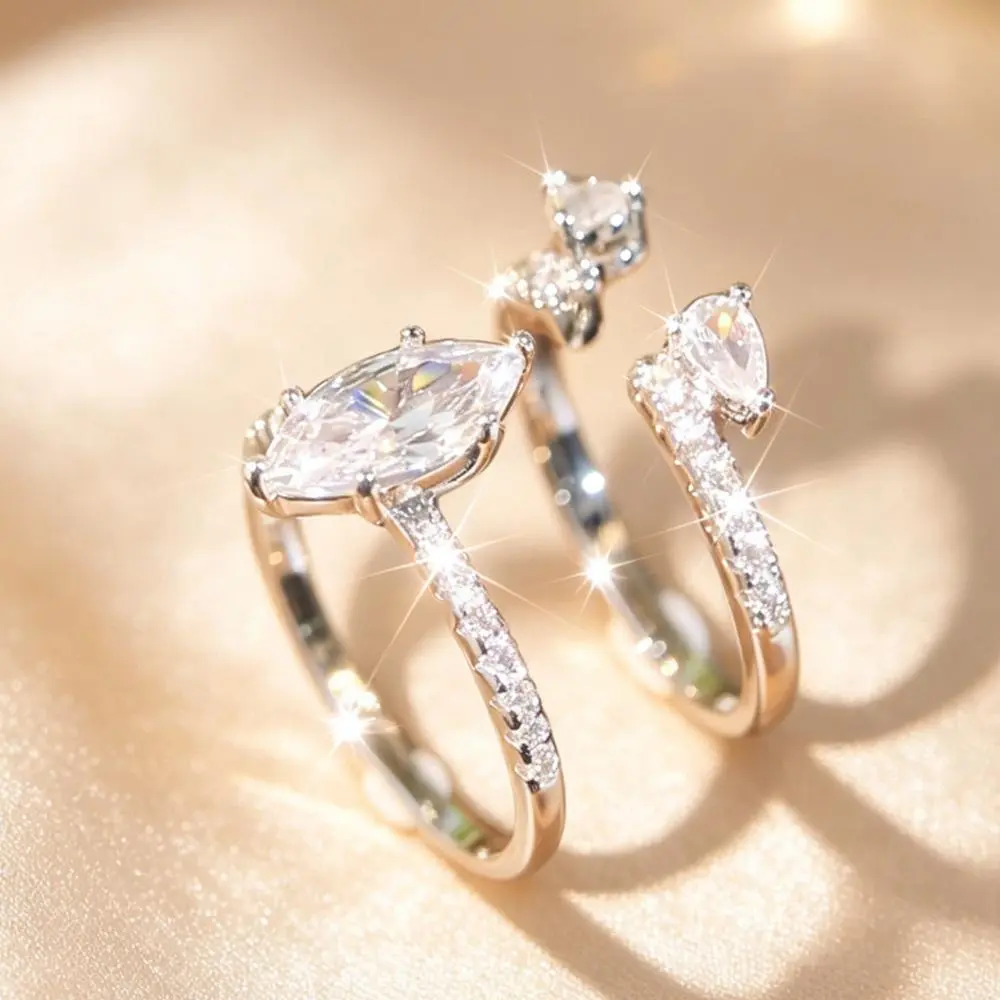 2pc Marquise Ring Set
