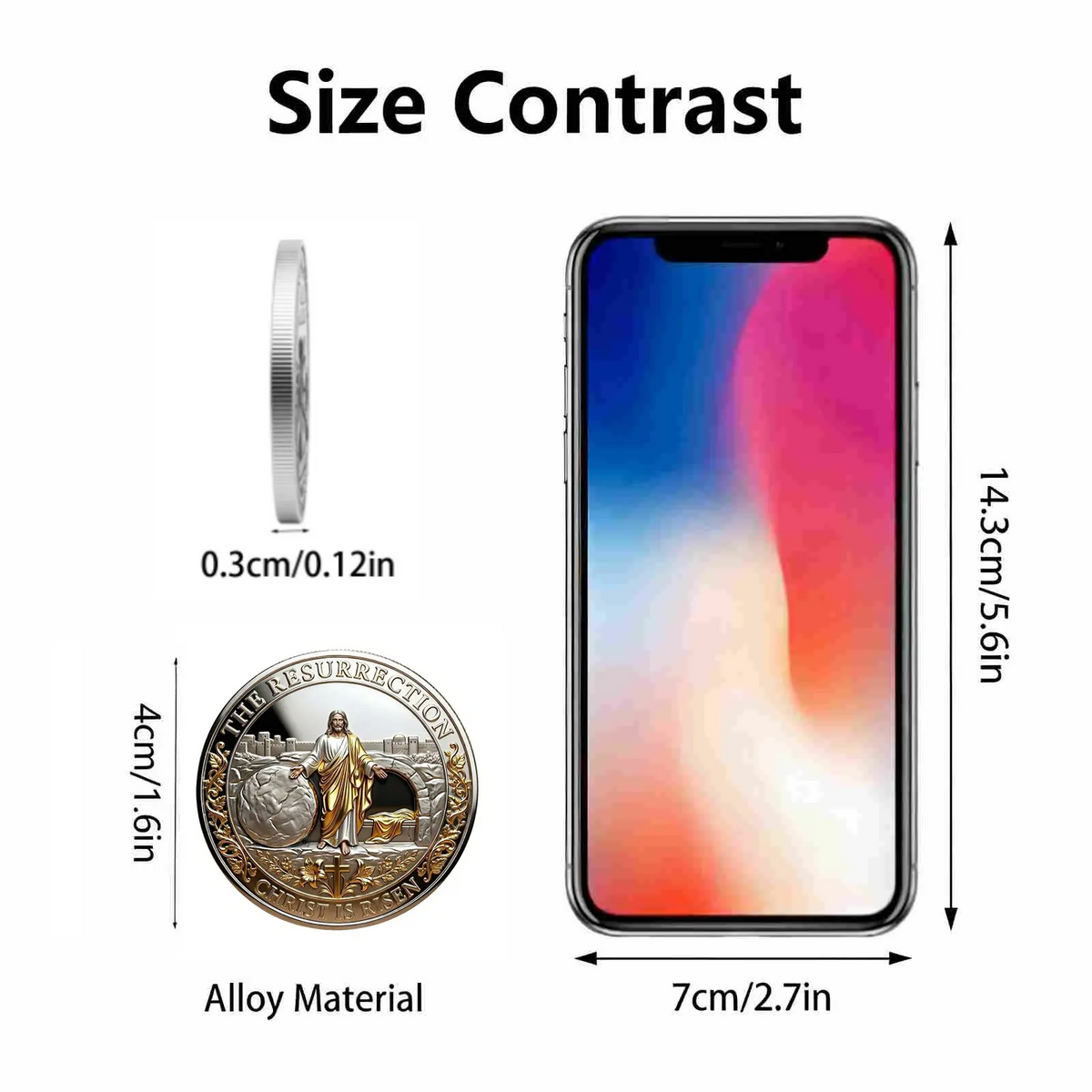 Cross Resurrection Memorial Coin
