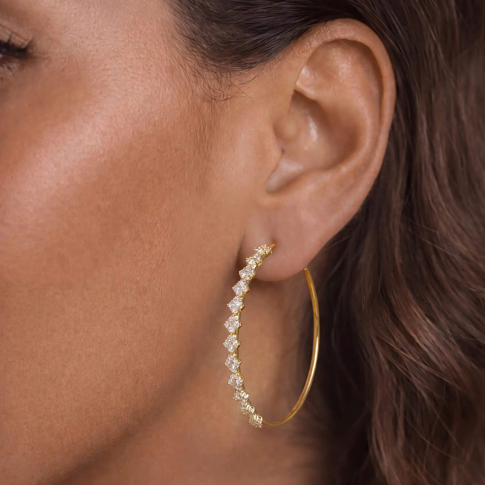 Half Floral Earrings