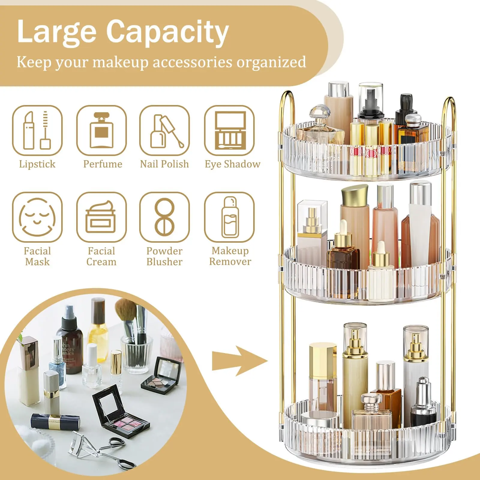 3 Tier Rotating Organizer