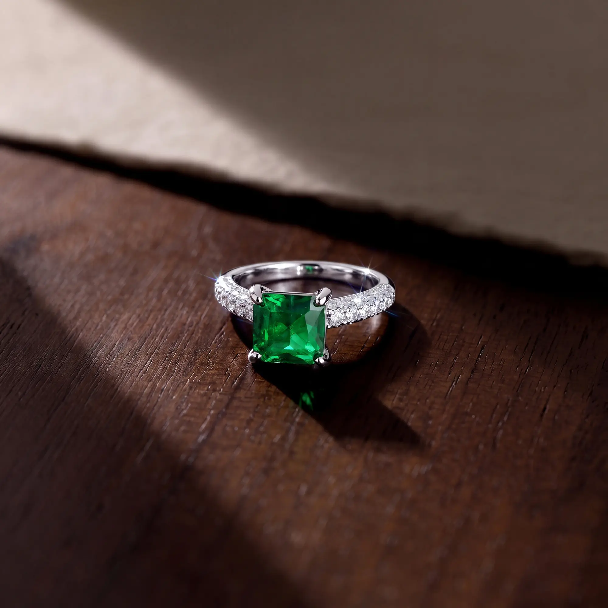 3pc Emerald Green Rings