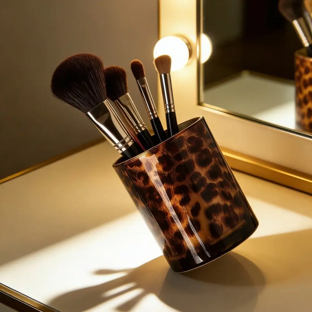 Leopard Print Storage Jar
