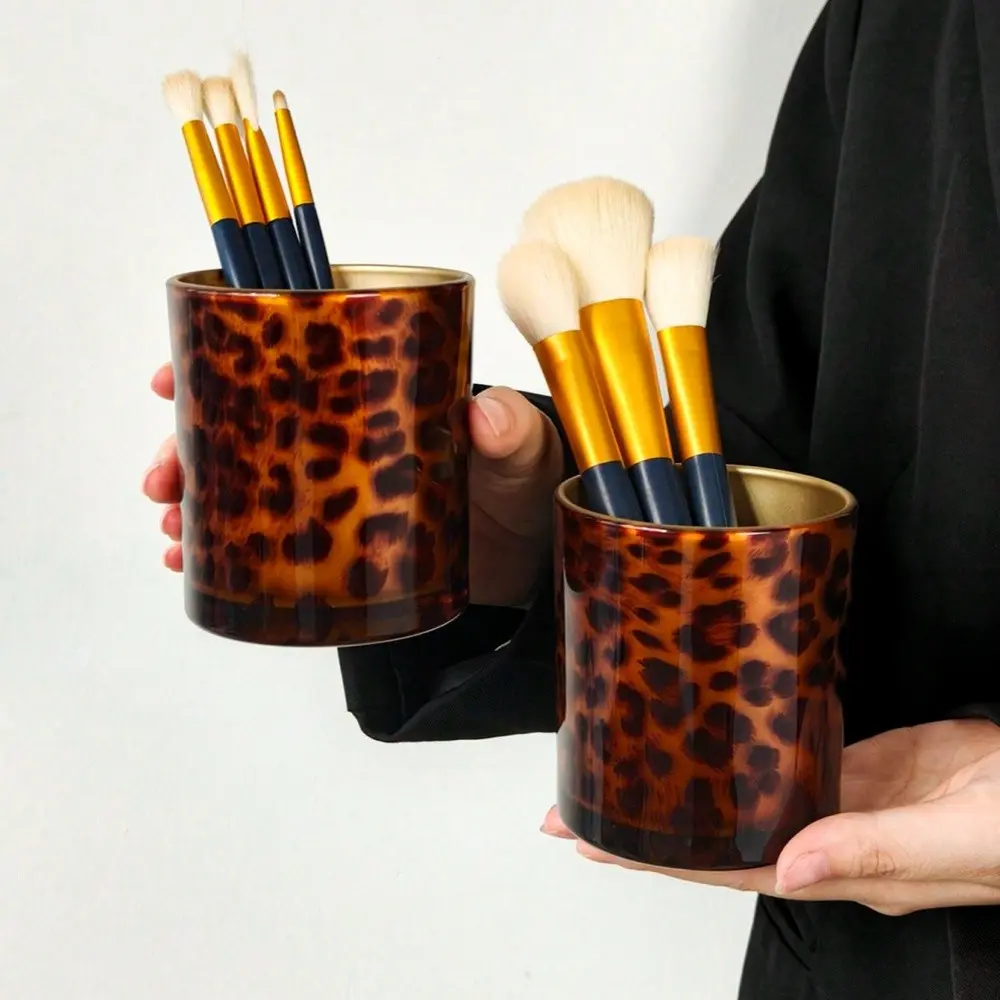 Leopard Print Storage Jar