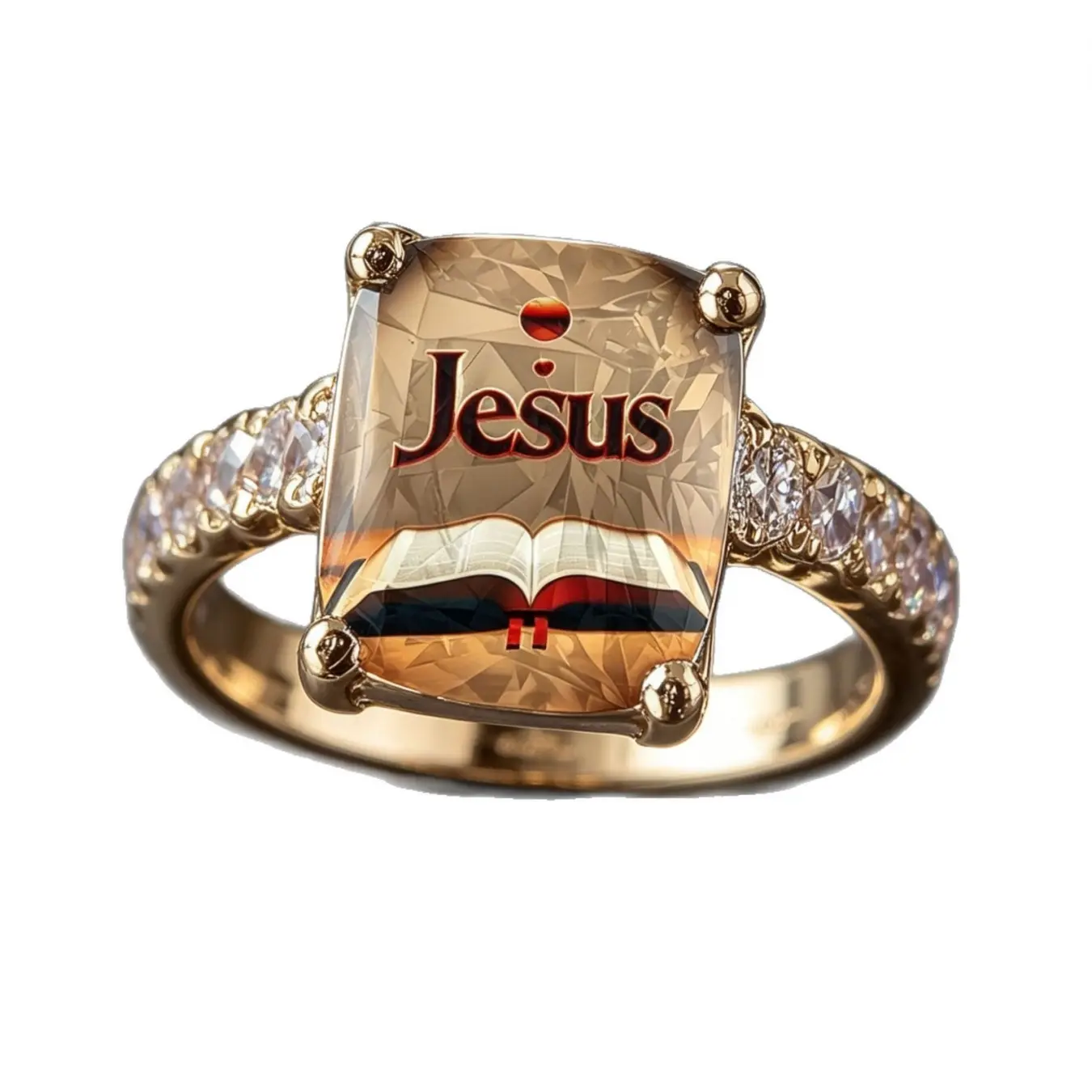 Jesus Book Square Ring