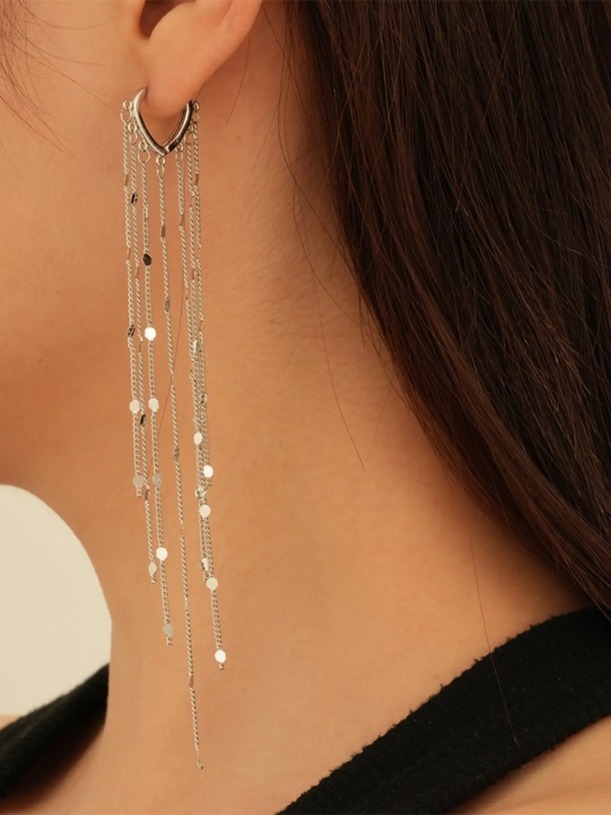 Long Tassel Threader Earrings