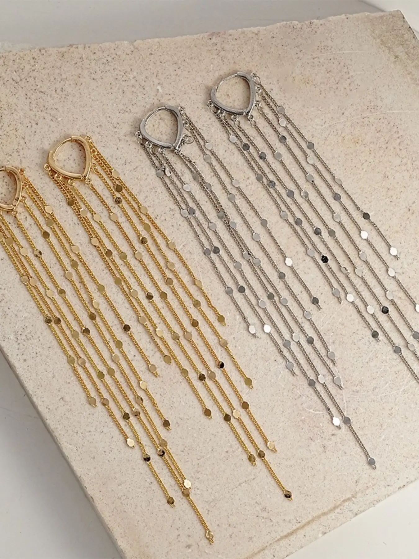 Long Tassel Threader Earrings