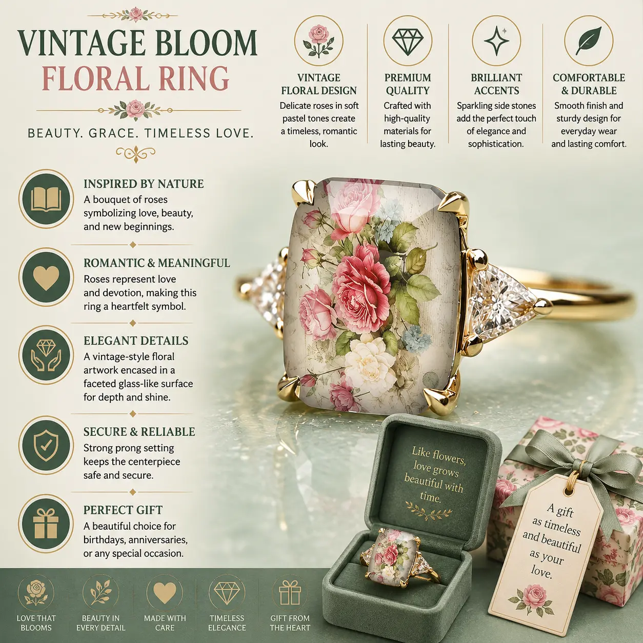 Botanical Garden Statement Ring