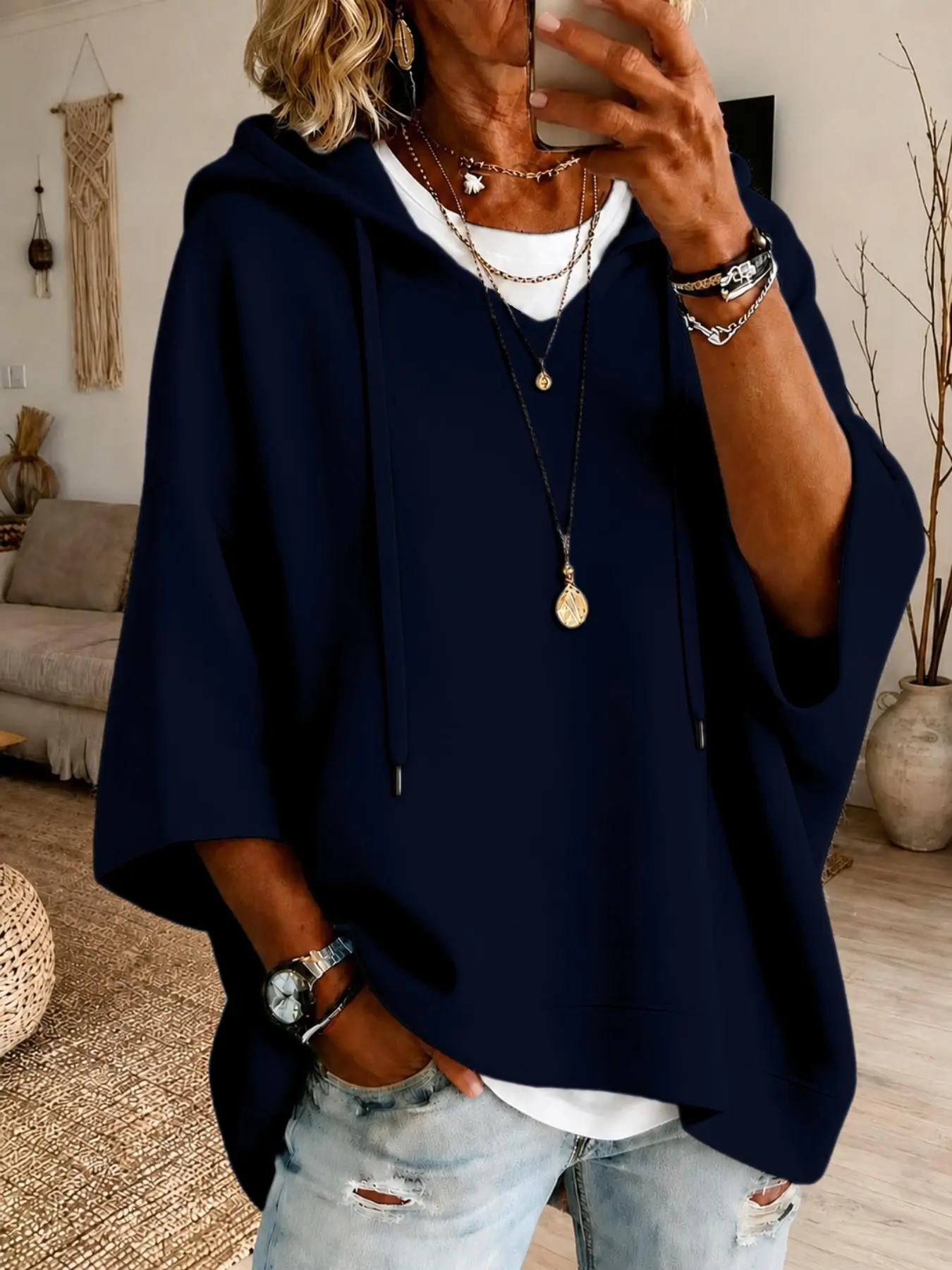 Oversized Drawstring Hoodie