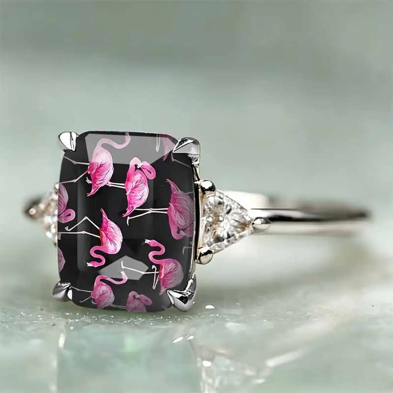 Flamingo Statement Ring