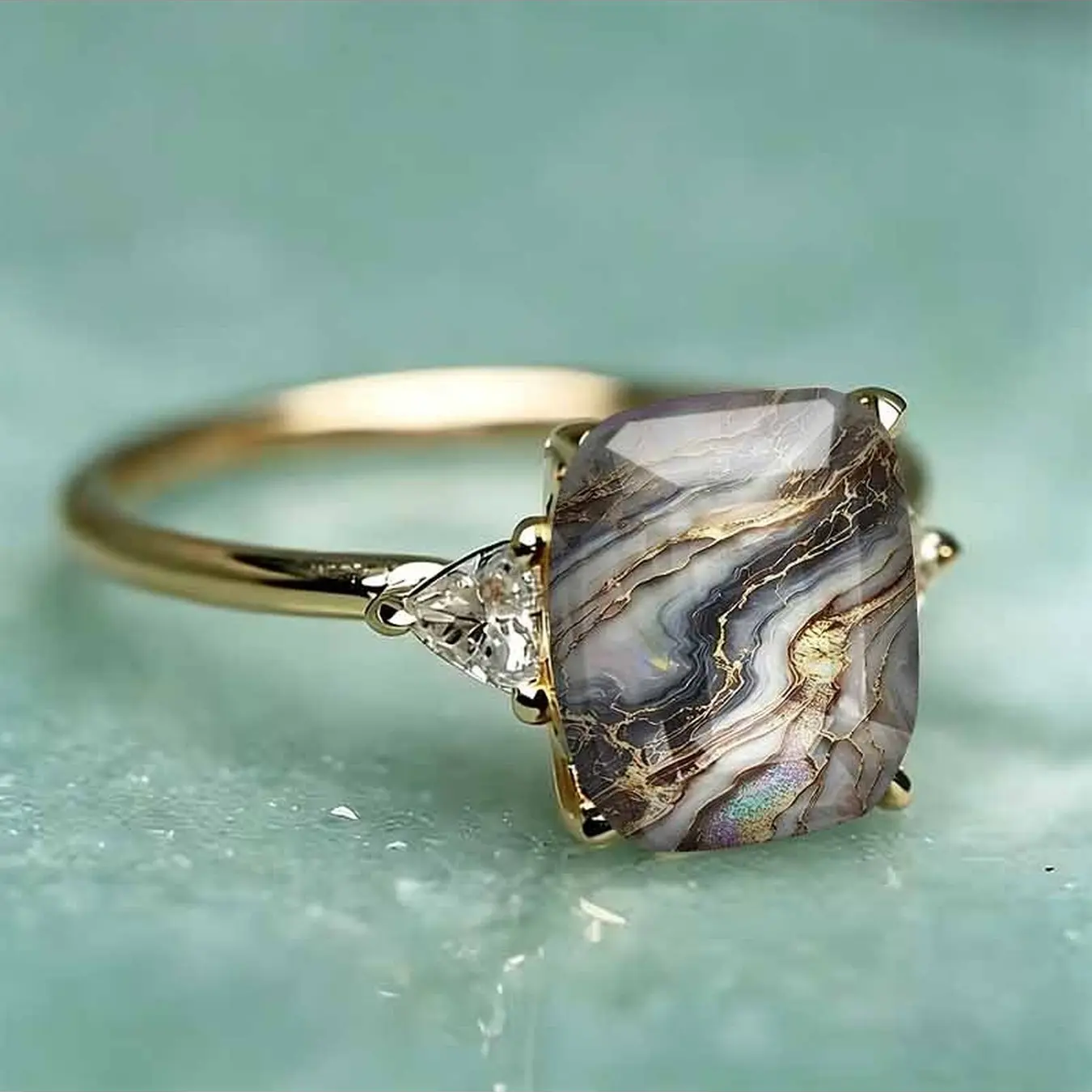 Flowing Water Statement Ring