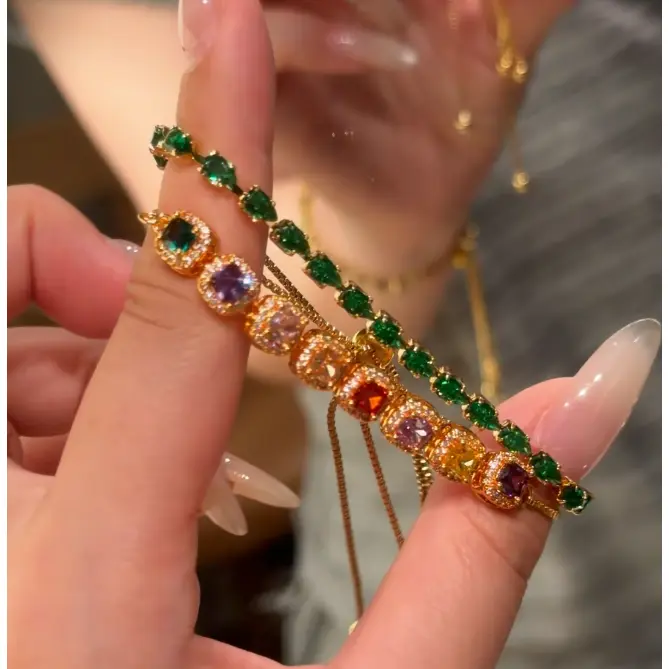 2pc Colorful Sugar Cube Bracelets