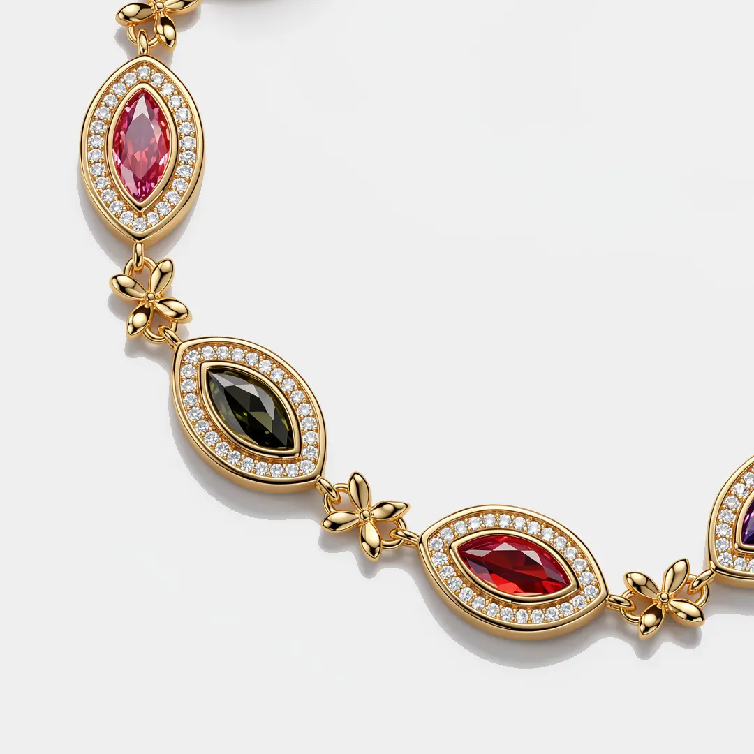 Floral Gemstone Bracelet