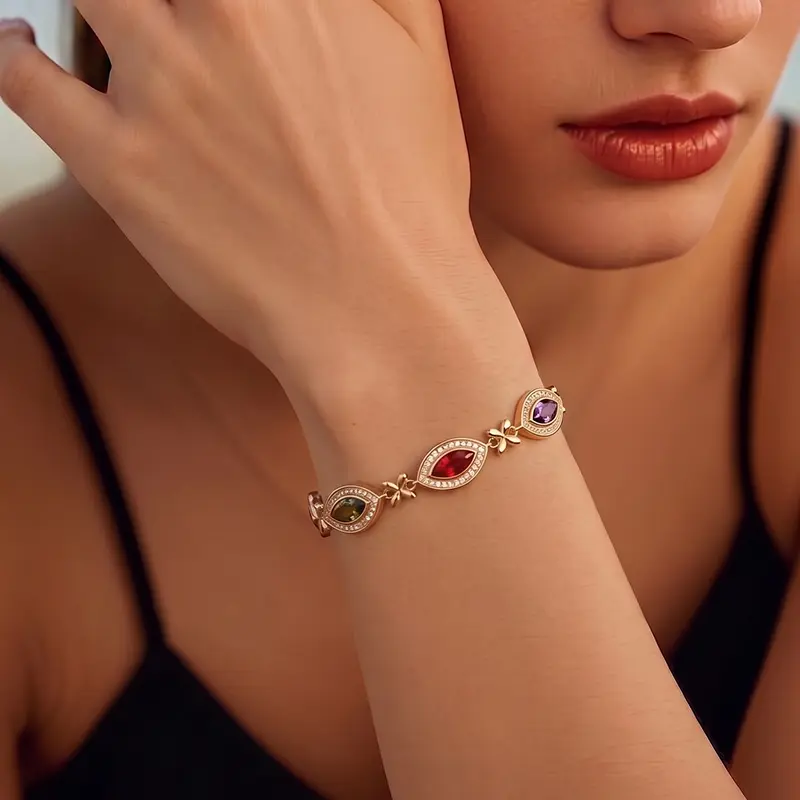 Floral Gemstone Bracelet
