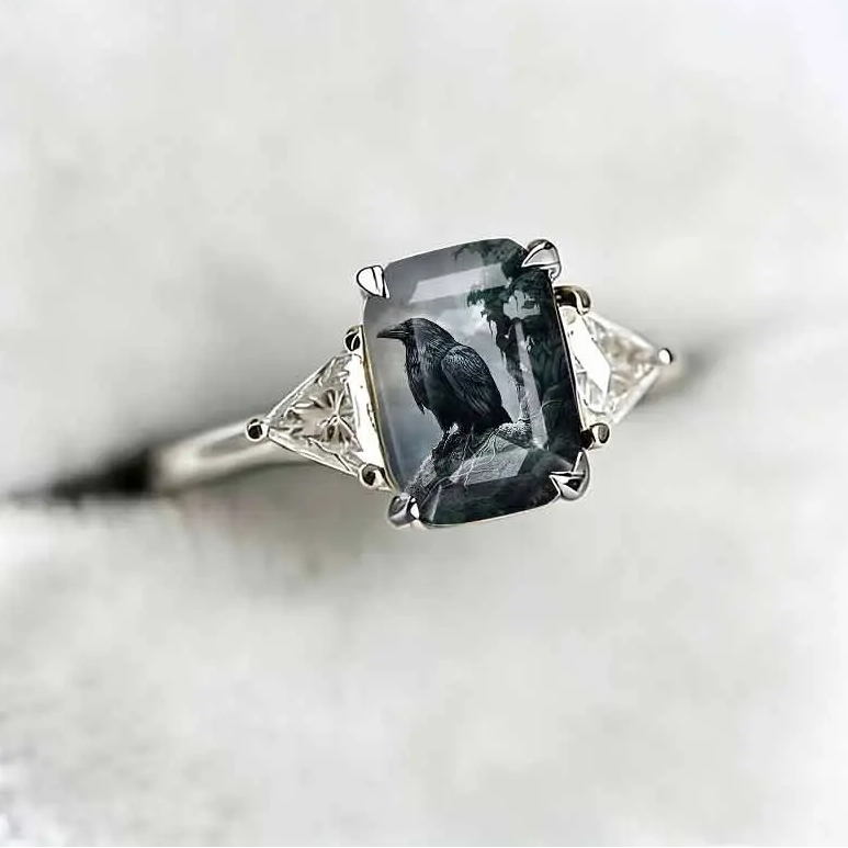 Black Raven Statement Ring