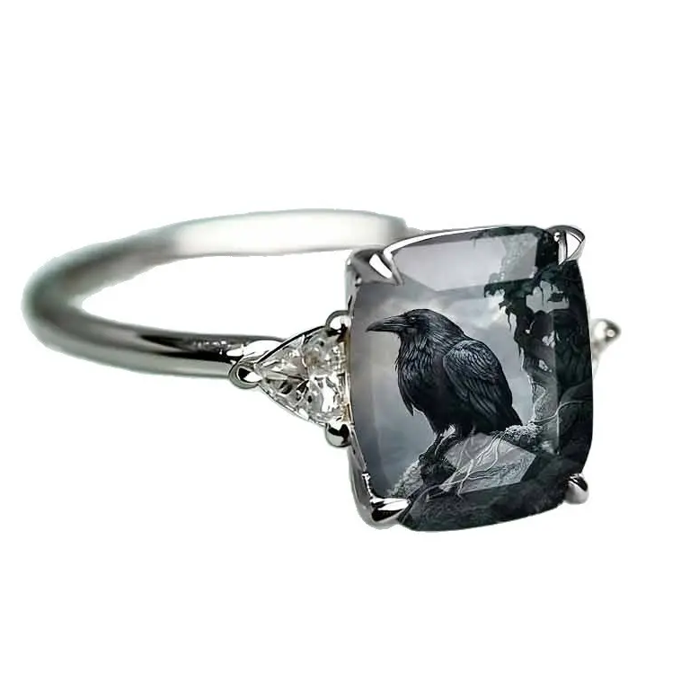 Black Raven Statement Ring