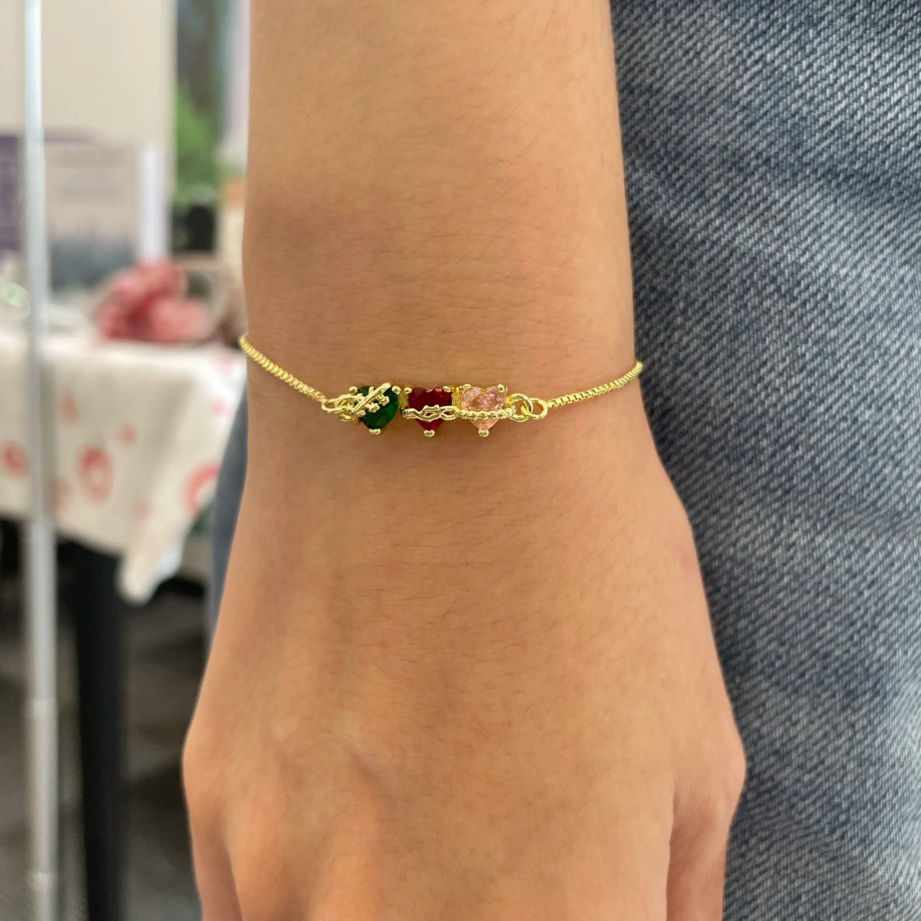 Three Sacred Hearts Bracelet