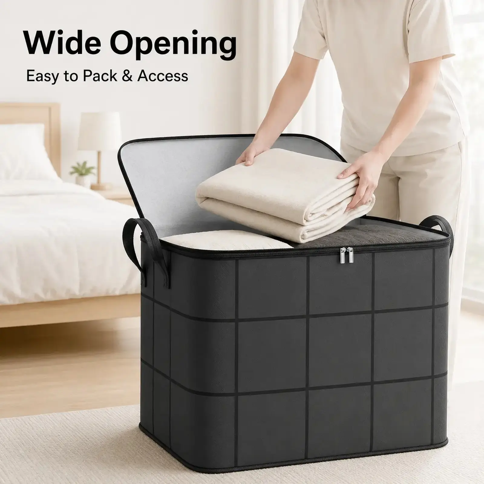 Spacious Fabric Storage Bin