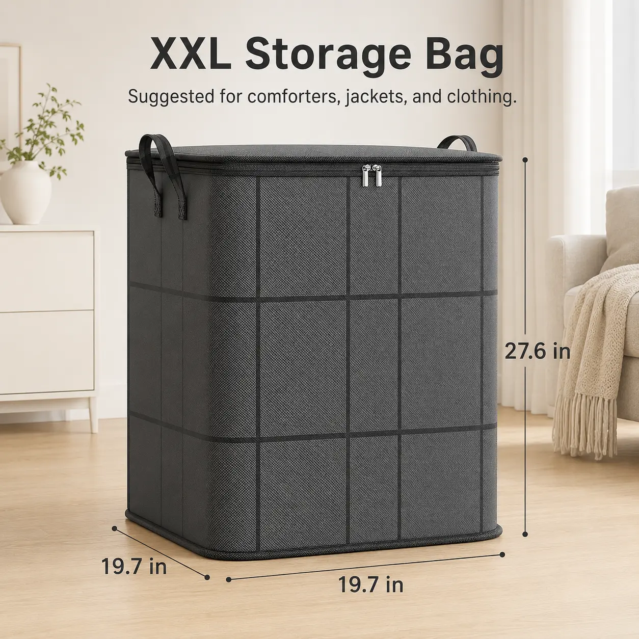 Spacious Fabric Storage Bin